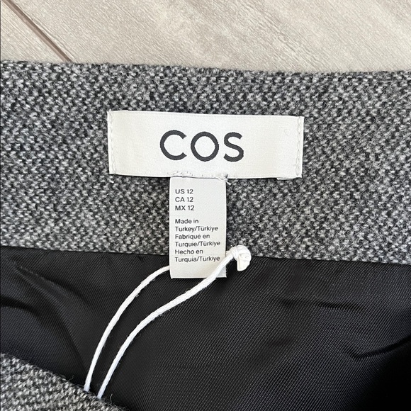 NEW COS Wool Jacquard Skirt Lined, Size 12 - Picture 5 of 12